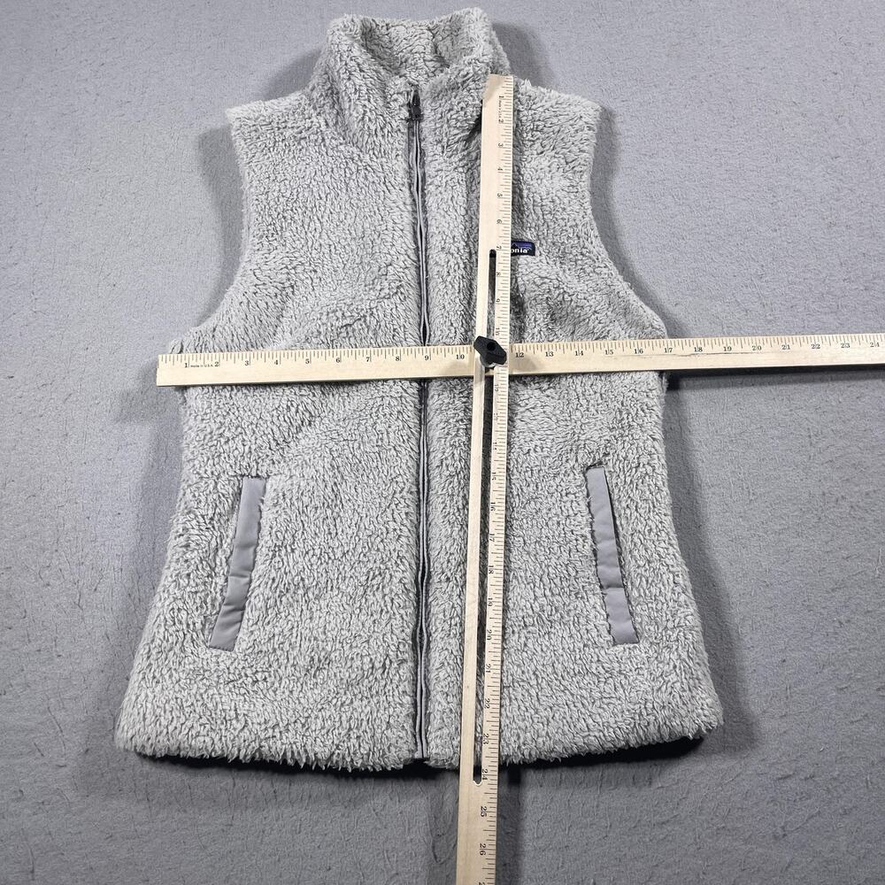 Patagonia Vest Womens Medium Gray‎ Fleece Full Zip Sherpa Outdoors Hiking Warm - Picture 2 of 8
